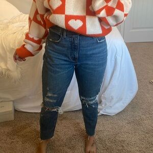 Abercrombie high rise skinny/ straight jeans